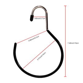 Scarf Hanger, Scarf Holder, Belt Ring, Scarf Hanging Rings, Hat Holder Hooks, Tie Holder, Non-Slip Organiser Holder for Scarves, Ties, Belts, Towels, Bags, Pack of 3