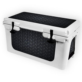 MightySkins (Cooler Not Included) Skin Compatible with RTIC 45 Cooler (2017 Model) - Black Diamond Plate | Protective, Durable, and Unique Vinyl wrap Cover | Easy to Apply | Made in The USA