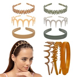 Radhu & Kabby Fancy Hair Band for Women | Stylish Headbands in Unique Patterns | Comfortable Non-Slip Design | Durable & Lightweight Hair Accessories | Fits All Age Group | 9 Pcs