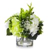 ENOVA FLORAL Silk Hydrangea Flowers with Vase, Artificial Hydrangea Flowers