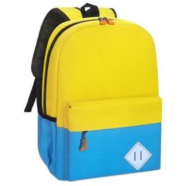 Little Kids Backpack for Girls Boys - Cute Kindergarten Backpack Toddler Preschool School Bag for Aged 3-8, Yellow Blue