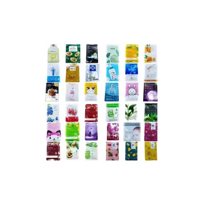 PM Pack 100 Piezas De Mascarillas Surtido Coreanas Hidratantes