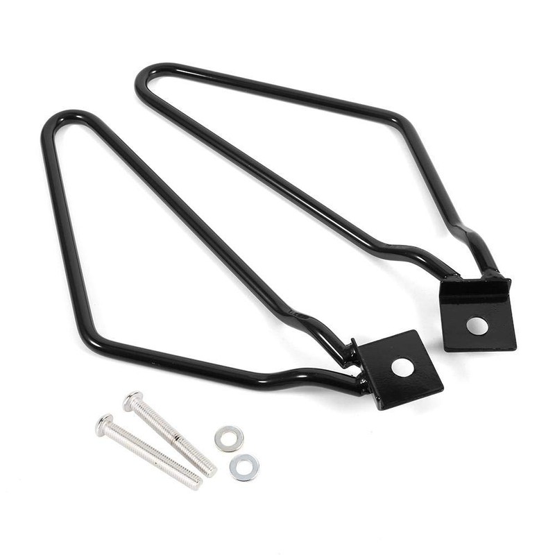 Mxzzand 2pcs Motorcycle Saddle Bag Brackets Support with XL883/1200 HD1450/1584