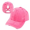 Women Ponytail Hat Criss Cross Baseball Cap Adjustable High Messy
