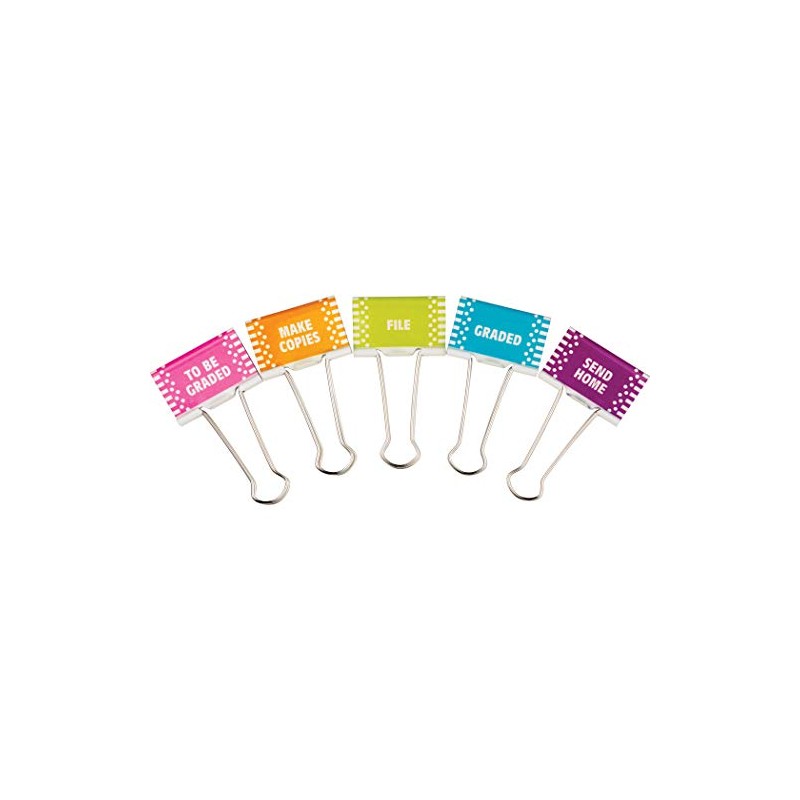 Teacher Created Resources® Classroom Management Large Binder Clips, 5 Per