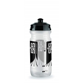 Science in Sport SIS Clear Sports Water Bottle, Wide Mouth Drink Bottle, Black Logo, Transparent, 600 ml (Design May Vary)