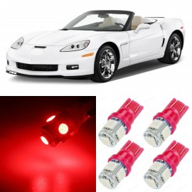 Unbranded 13 x Ultra RED Interior LED Lights Package For 2005 - 2013 Chevy Corvette +TOOL