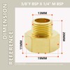 Bwintech 2 Pcs 3/8" Female to 1/4" Male BSP Thread