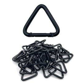 Fabulous-do Triangle Carabiner Aluminum Camping Accessories Outdoor Accessories Key Holder Stylish Tarp Carabiner Black 40 Piece Set
