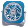 PowerZone Dual Powdered Table Fan, 2 Speeds, Plastic, 4 In