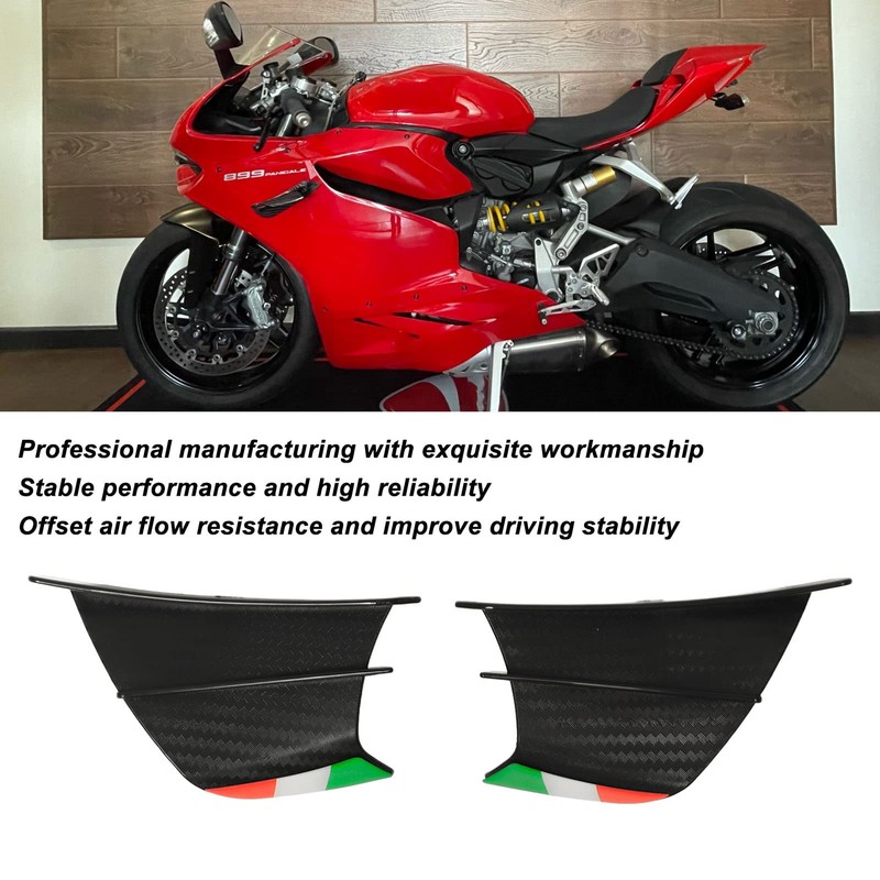 Pack of 2 Motorcycle Wing Side Spoiler Fairings Winglets Fit