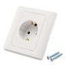 Single EU German Standard Electrical Plug Socket Wall Power Outlet