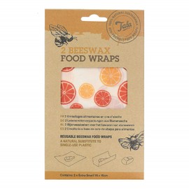 Tala Reusable Beewswax Food Wraps, Citrus Fruit Patterned Design, Mesuring 16 cm x 16 cm