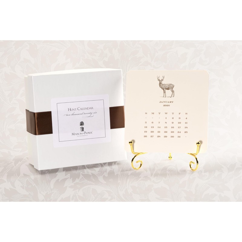 SHADE TREE GREETINGS Hunt 2026 Desk Calendar with Easel for