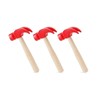 Priaora 3pcs Wooden Mini Hammers Wooden Mallet Hammer Multi- Natural