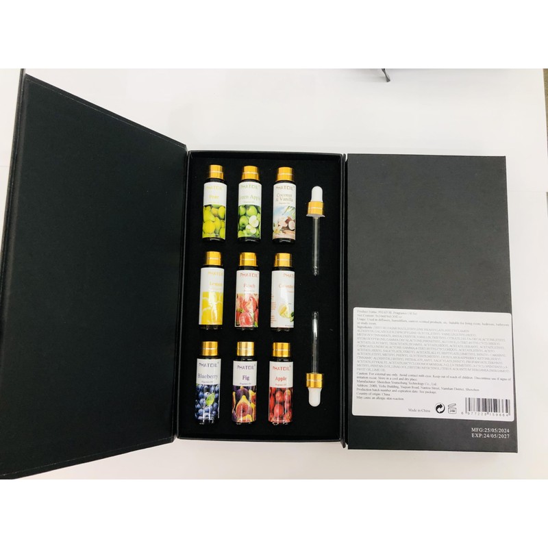 PHATOIL 9PCS Fruit Fragrance Oil Set for Soap Making Diffusers,