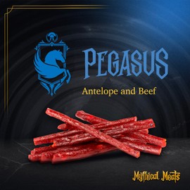 Mythical Meats Original Flavor Pegasus 12-Pack Snack Sticks – Antelope w/Beef – Dried & Dehydrated Meats Seasoned to Perfection – High Protein Snacks