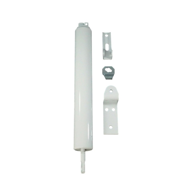 WRS 9" White Pneumatic Screen Door Closer - Light Duty