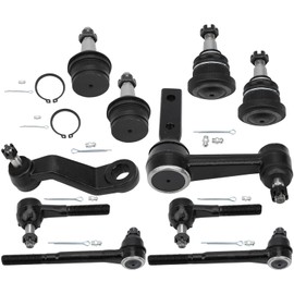 BRTEC 10PCS Suspension Kit Fit for Dodge Ram 1500 1997 1998 1999, Idler Arm, Pitman Arm, Ball Joints & Outer Tie Rod End, Replacement# K7217T K7239 K7271 K7206T ES3172 ES3171