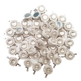 Vrabocry 50 pcs High Power LED Chip on Board 3W Blue 460-465nm (400mA-700mA and DC 3V-3.4V Section 3 Watt) SMD COB Light Emitter Components Diode 3W Lamp Beads DIY Lighting
