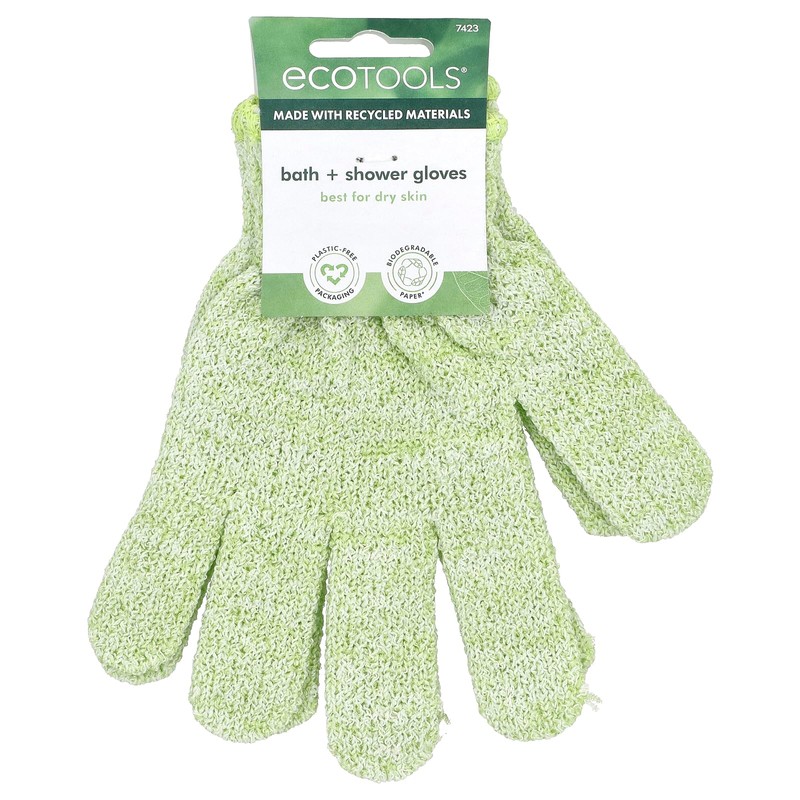 EcoTools, Exfoliating Gloves, Guante de Exfoliación para Baño, Guante para