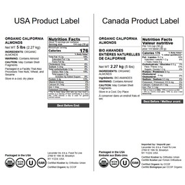Food to Live Organic California Almonds, 5 Pounds – Non-GMO, Whole, Unsalted, Unroasted, Keto, Vegan Nuts in Bulk. Rich in Vitamin E. Snack. Great for Almond Milk and Butter, Desserts and Trail Mixes