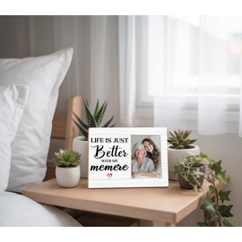 Memere Picture Frame,Gifts for Grandma,Life Is Better with My Memere Photo Frames for Desk Tabletop Decor