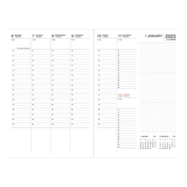 MARK'S 2024/2025 Pocket Diary A5 Vertical, Flower Pattern // Navy: From September 2024 to December 2025