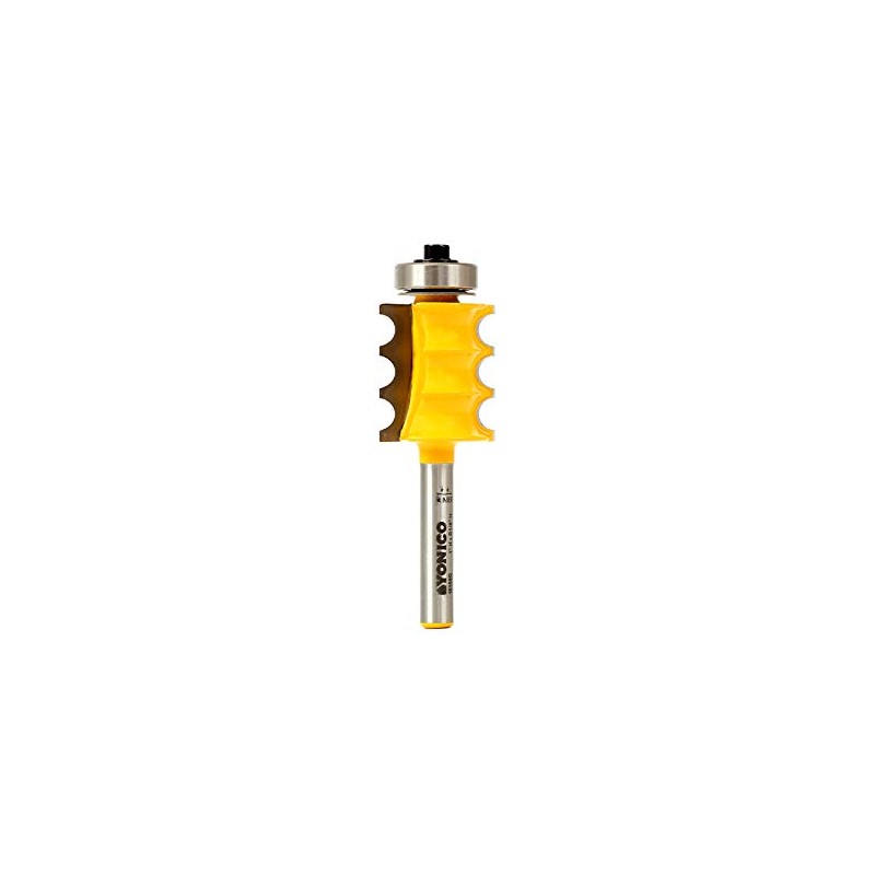 YONICO Furniture Molding and Trim Router Bits 1/8-Inch Radius Triple