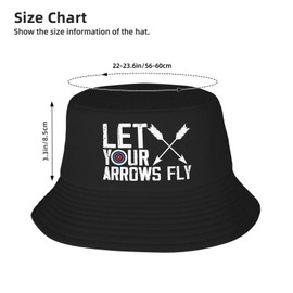 Let Your Arrows Fly Bucket Hats Fashion Sun Cap Packable Fisherman Hat for Women and Men