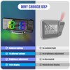 Projection Alarm Clock, Digital Display Alarm Clock 8.1 Inch RGB,