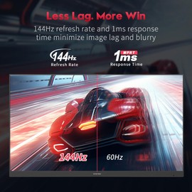 Viewedge 24 Inch Gaming Monitor FHD 144hz, IPS 1ms 1080p Computer Monitor with 110% sRGB, Bluelight Filter, HDMI & VGA Port, Support Wall Mount