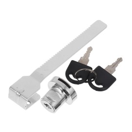 Operitacx 1Set Sliding Glass Door Lock Keyed Security Lock for Display Cases Easy Installation Durable Ratchet Design for Glass Cabinets for Stores Exhibitions