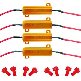GUQIANLU 4 Pcs Load Resistors 50W 6ohm, Load Resistors to Fix LED Bulb Hyper Flash/Error Code, LED Turn Signal Fast Blinker