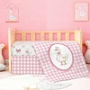 3 Pcs Bear Crib Bedding Set Nursery,Pink,Silly Goose