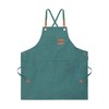 sourcing map Canvas Chef Aprons 75x68cm Adjustable Strap Waterproof Cross