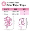 Luggspa 80 Pcs Cute Flower Paper Clips Set, Floral Paper