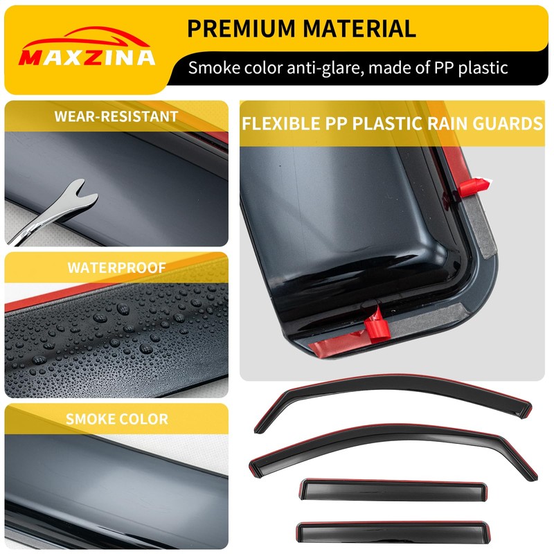 Maxzina Visor Rain Guards Compatible with 2025 Honda Passport (Not