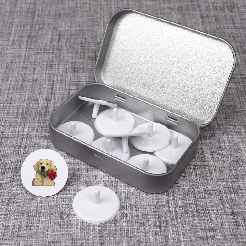 Azeeda 'Golden Retriever & Rose' Golf Markers Gift Set (GO00048199)