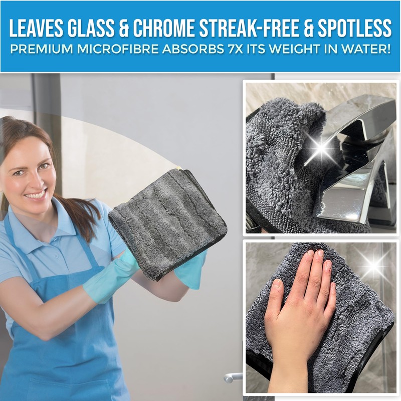 Towelogy® Hybrid Magic Cloth - Bathroom Cleaning Cloths for Cleaning