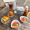 Mind Reader Burger Serving Plate Set, Hosting Essentials, Outdoor Kitchen