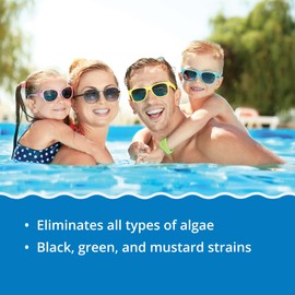In The Swim Algaecide 50 for Swimming Pools - Green, Black, and Yellow Algae Treatment for Above Ground or Inground Swimming Pools - 1 Quart