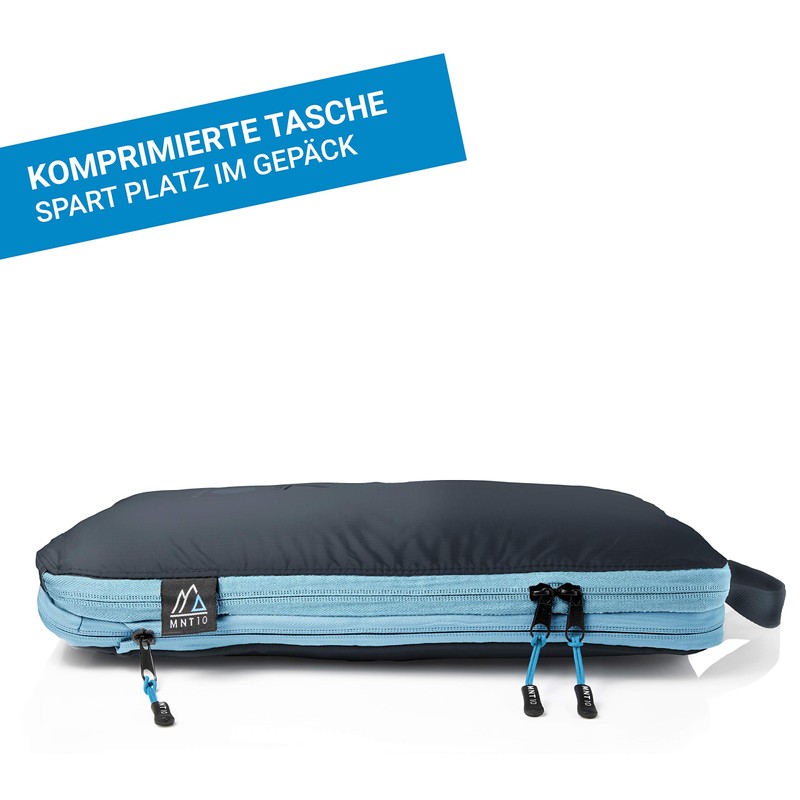 MNT10 Packing Bags with Compression S, M, L, XL, Blue,