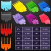 Pack of 10 Colourful Hair Trimmers Border Comb Combination Cutting
