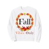 Fall Vibes Only Leaf Autumn Wreath Women Mom Dad Boys