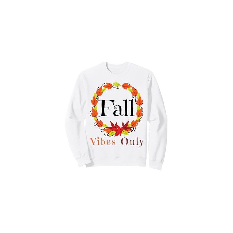 Fall Vibes Only Leaf Autumn Wreath Women Mom Dad Boys
