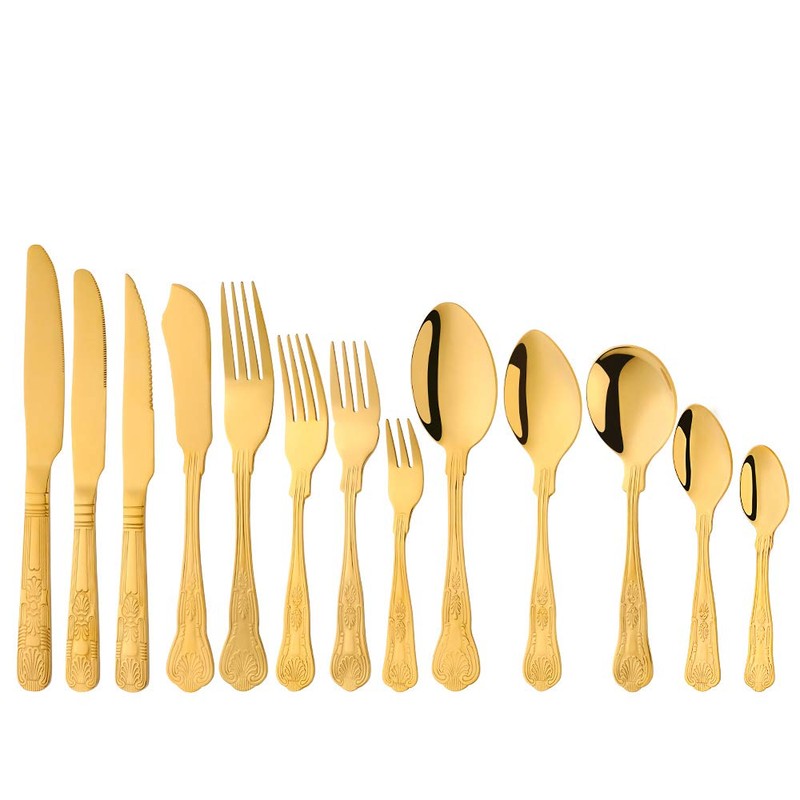 Buyer Star King Dessert Forks, Stainless Steel Gold Fork Set
