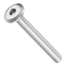 METALLIXITY Flat Head Hex Socket Cap Screws Bolts(M3-0.5x25) 100Pcs, 304 Stainless Steel Hex Socket Furniture Bolts Screws - for Furniture Woodworking Project, Silver Tone