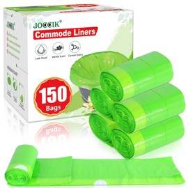 Commode Liners for Bedside Commode Vanilla Scented 150pcs Disposable Bags Universal Fit Most Standard Toilet Chair Bucke