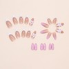 3D Flower Press on Nails Almond Medium Fake Nails Glossy
